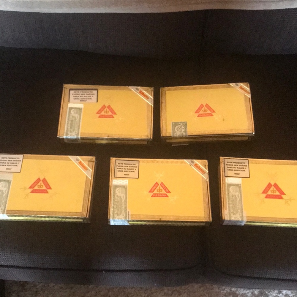 SOLDLot of 5 Monte Cristo Cigar Boxes